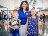 Hillside Teacher and Two Students - Hillside Elementary School offers science, technology, engineering, and math (STEM) learning