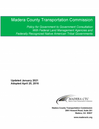 cover 2021 Government to Government Consultation Plan