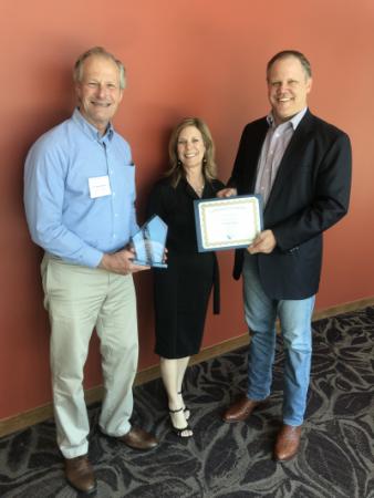 Madera County Spervisor Robert Poythress, MCTC Director Patricia Taylor and president of Tesoro Viejo Developme Brent McCaffrey